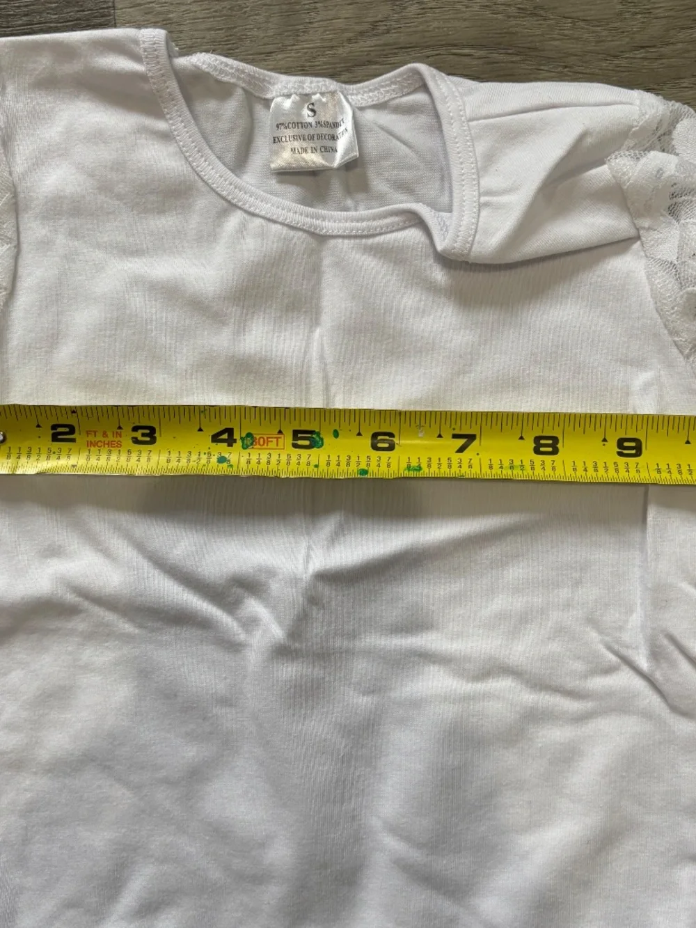 Kids Girls White Lace Long Sleeve Boutique T-Shirt Size Small Toddler 3/4t